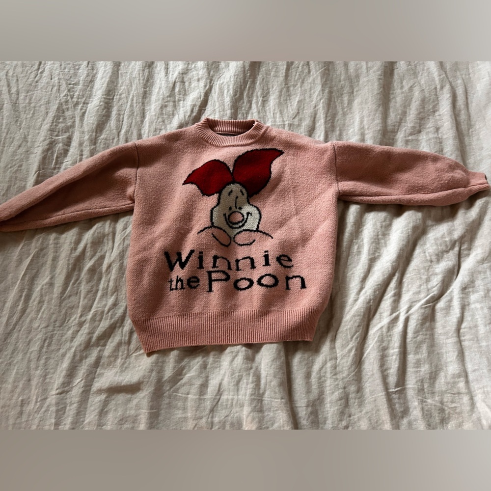 Winnie the Poon Blush Pink Sweater